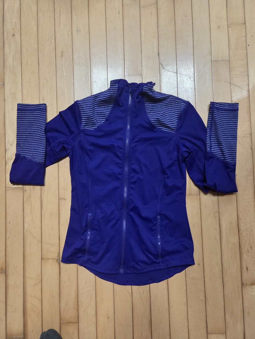 90 Degree By Reflex Purple Zip-Front Active Jacket